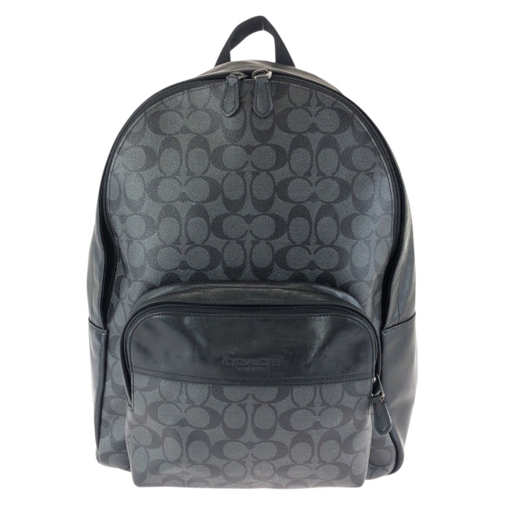 COACH Signature Black Leather Backpack/Daypack (F72483) for Women